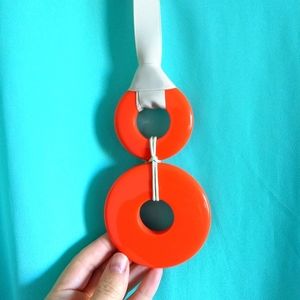 Bright orange Boho statement necklace